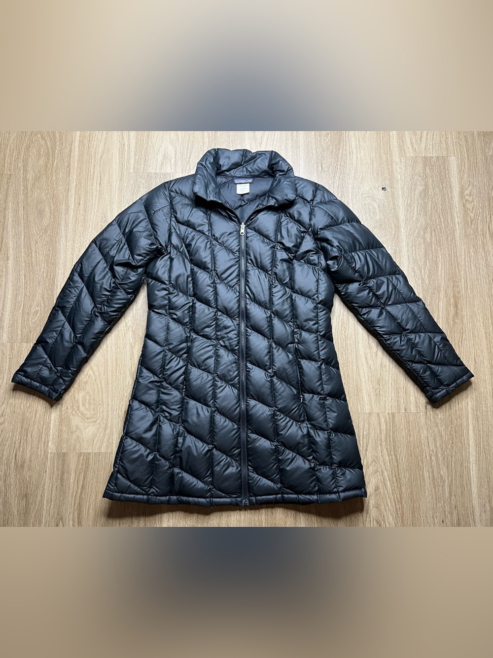 Patagonia Light Puffer Jacket Womens Black Lightweight GooseDown Sz L